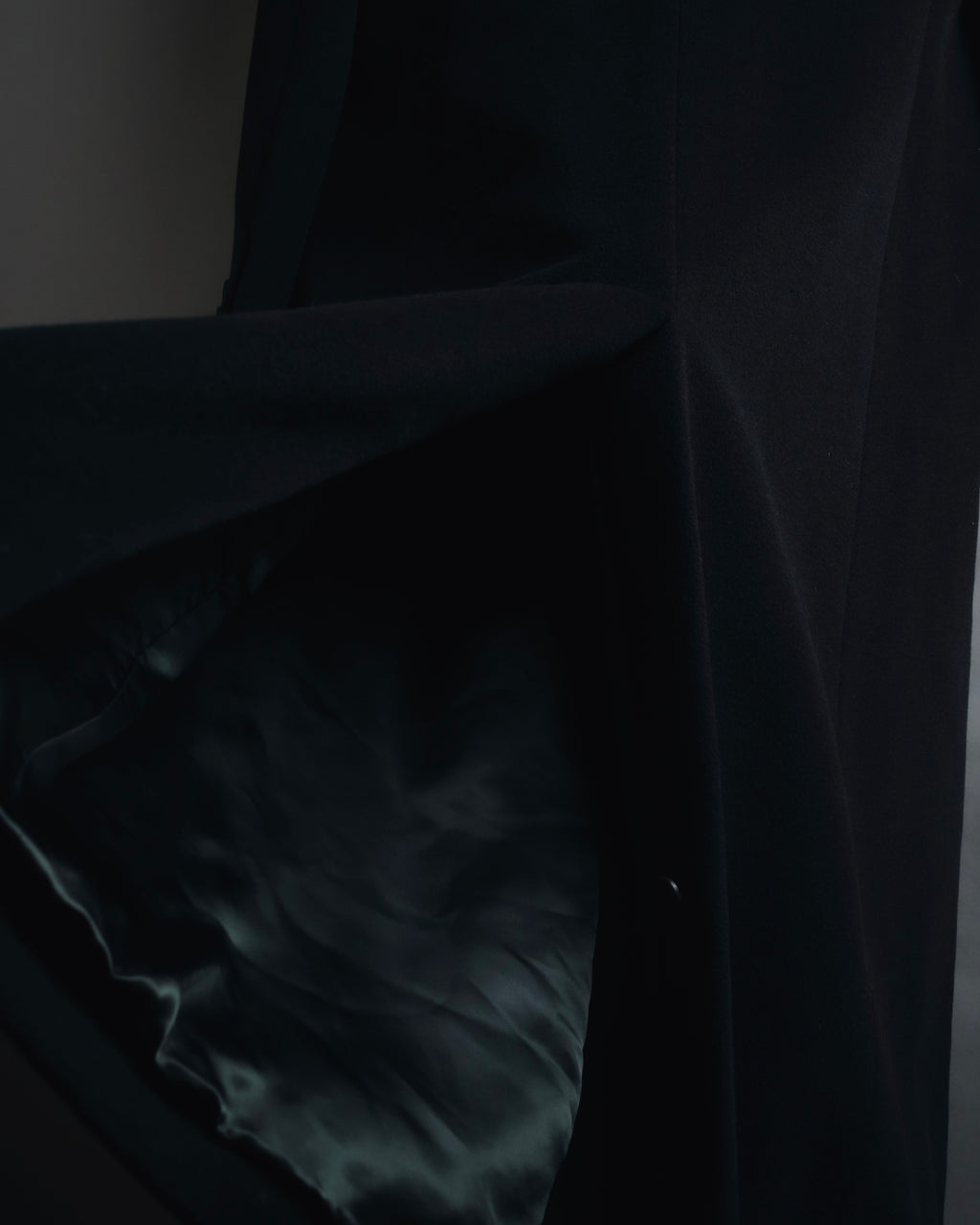 "GIORGIO ARMANI" 90’s Minimalist draped maxi long coat