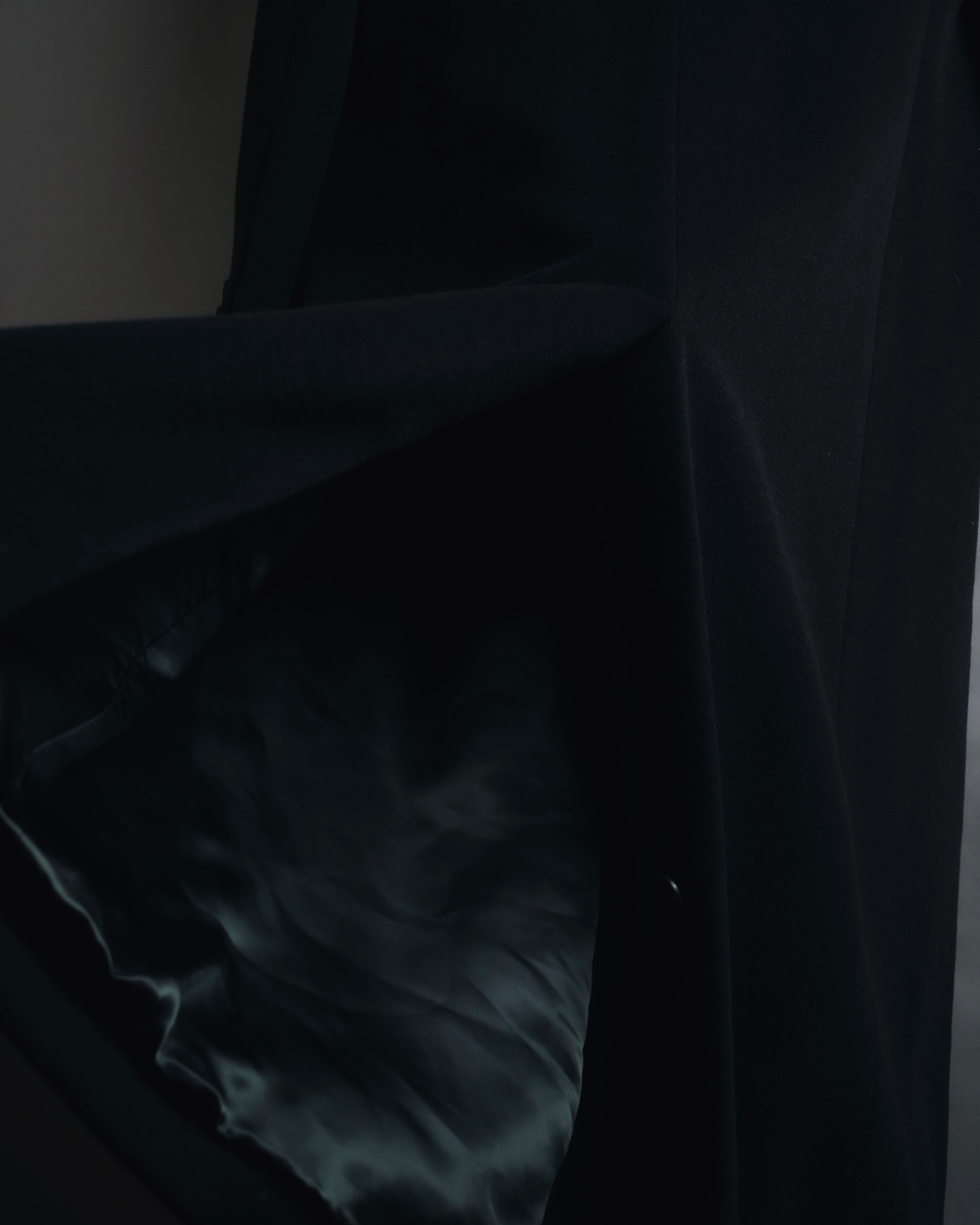 "GIORGIO ARMANI" 90’s Minimalist draped maxi long coat