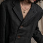 "ARMANI COLLEZIONI" Shoulder width structured oversized herringbone chester coat