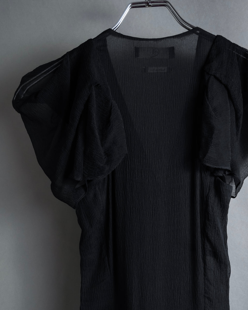 "MCQ Alexander McQueen" 06-10's Puffed sleeve gathered georgette long dress