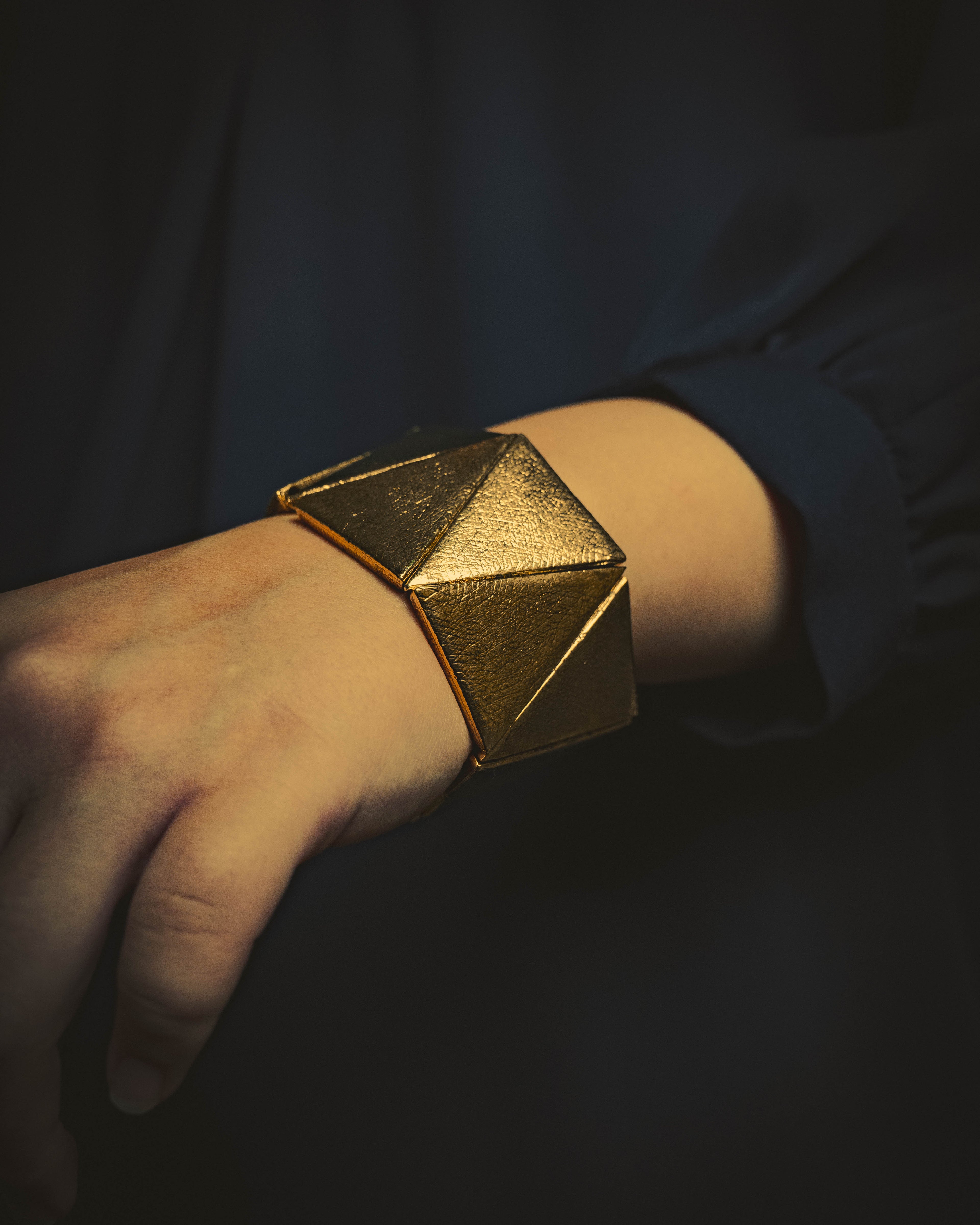 –SPECIAL– "Yves Saint Laurent" 80's-90's Sculptural geometric bracelet