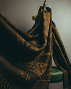 -SPECIAL- “LOEWE” 90’s-00’s Botanical anagram jacquard fringe stole
