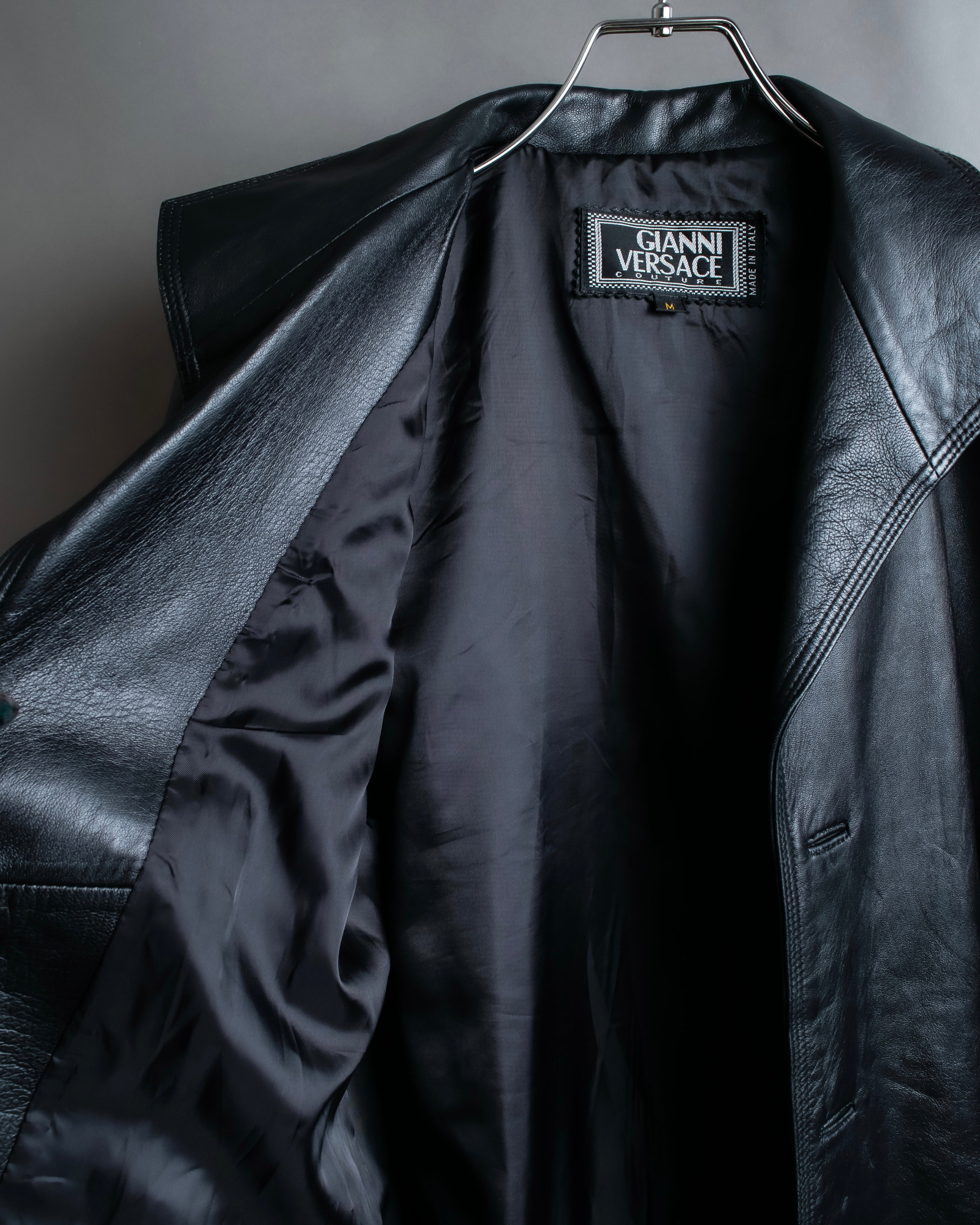 "GIANNI VERSACE COUTURE" Sheep skin oversized triangle color jacket