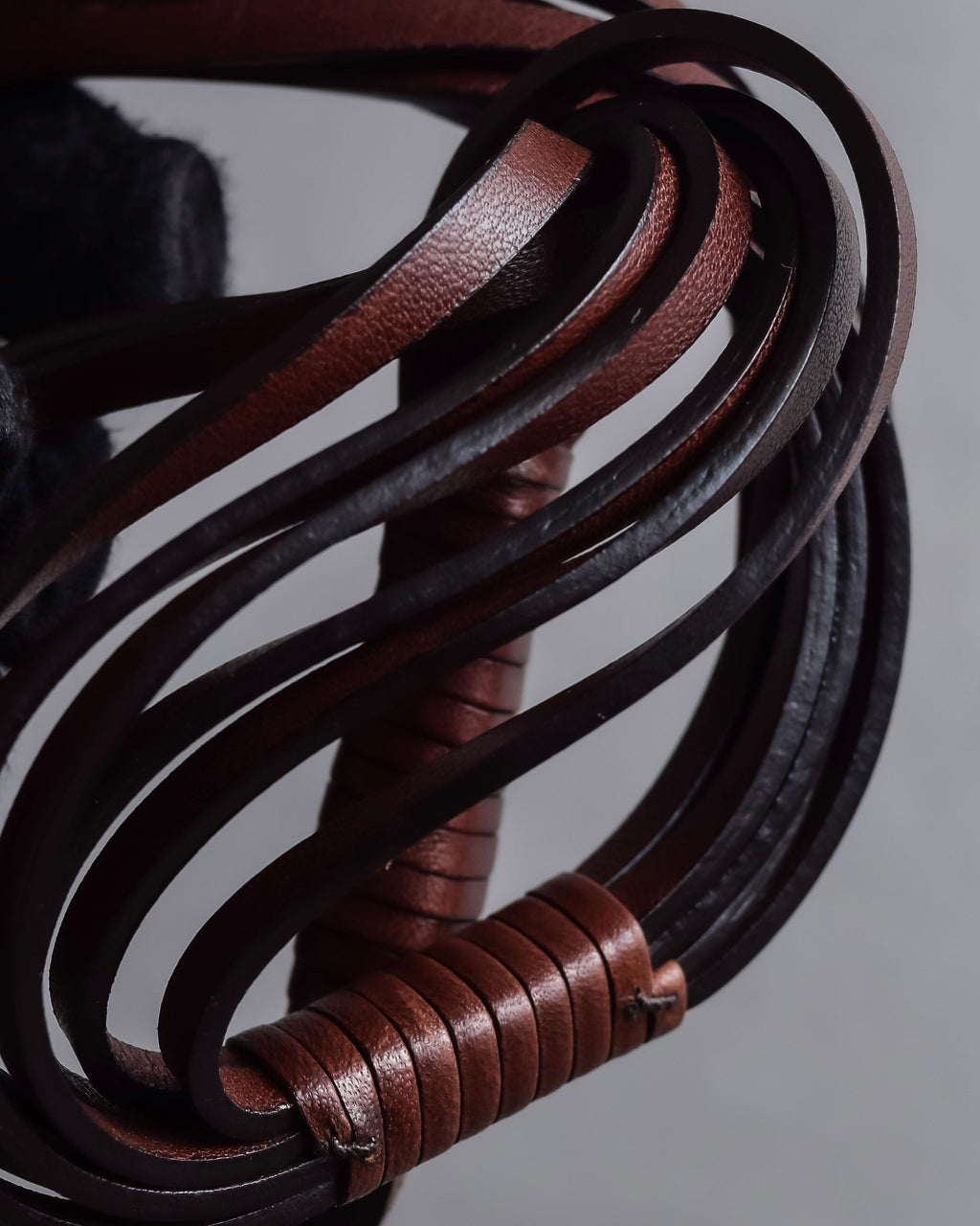 "CELINE" Bundled wrap leather layered belt