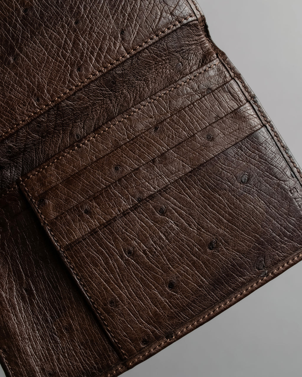 "LOEWE" Ostrich leather bi-fold wallet