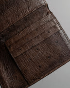 "LOEWE" Ostrich leather bi-fold wallet