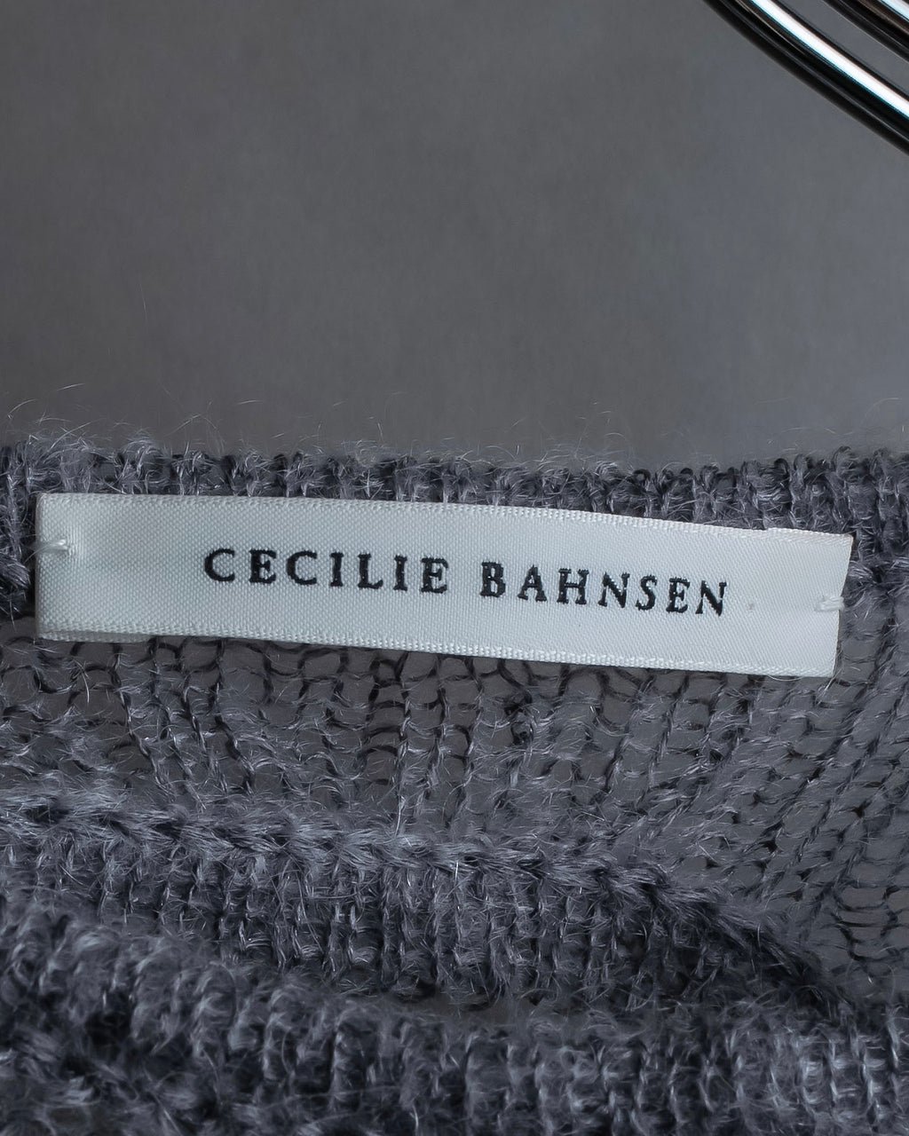 "CECILIE BAHNSEN" Drawcord design Hole detail ribbed knit