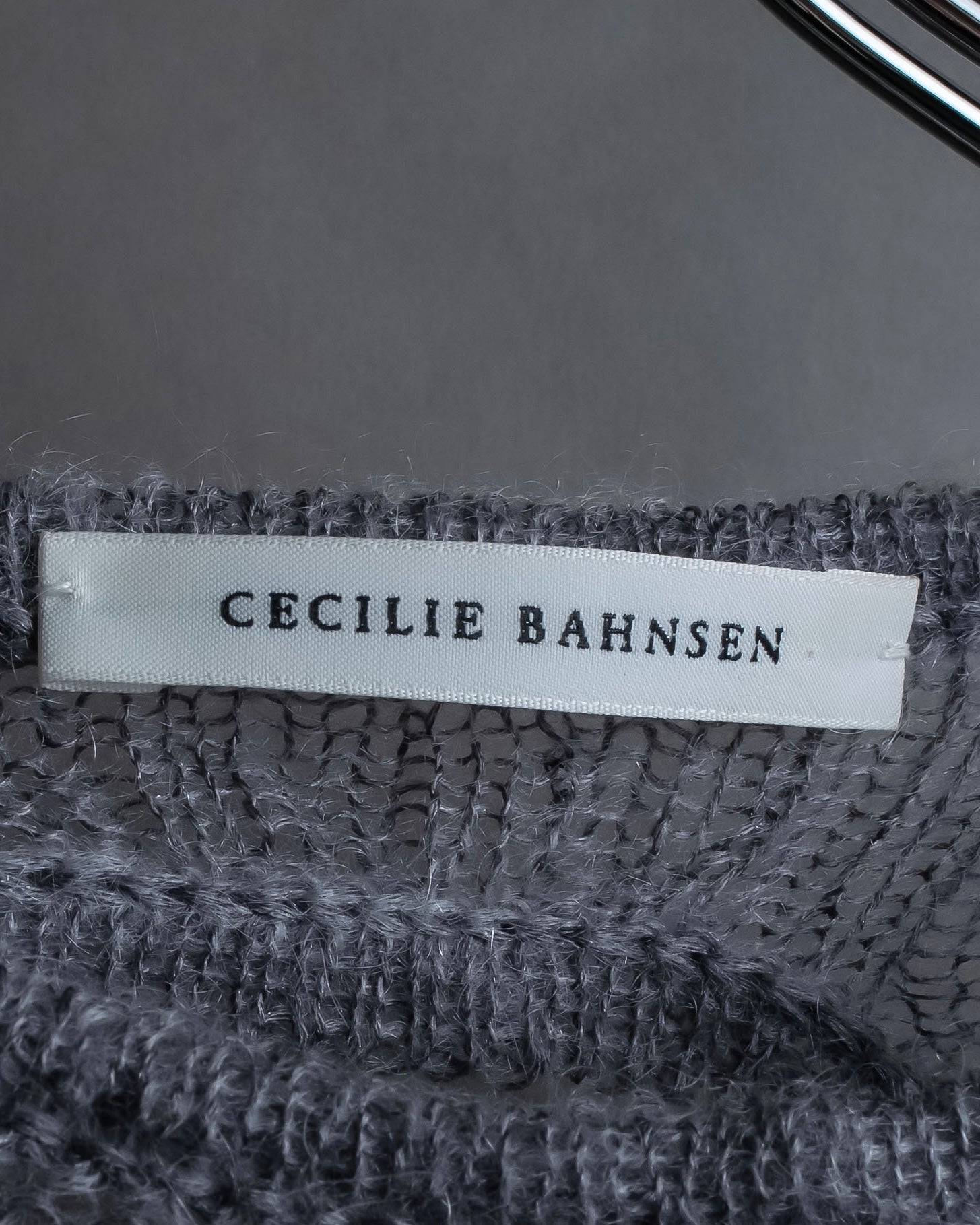 "CECILIE BAHNSEN" Drawcord design Hole detail ribbed knit