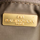 "BALENCIAGA" Nylon＆crocodile leather combination design boston bag