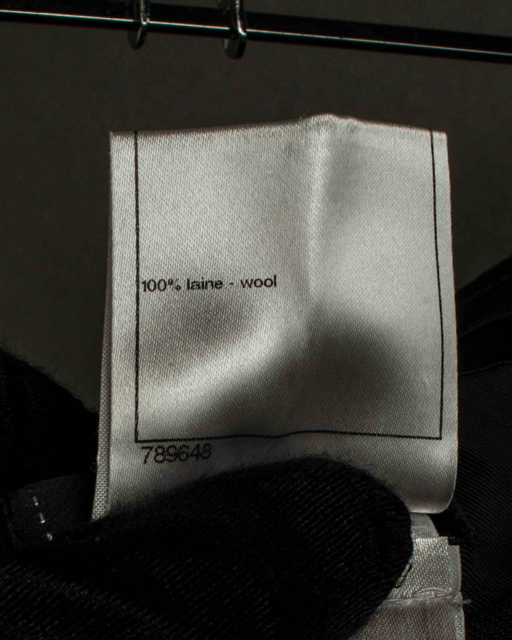 "CHANEL" Fringe design high waist straight cut slacks