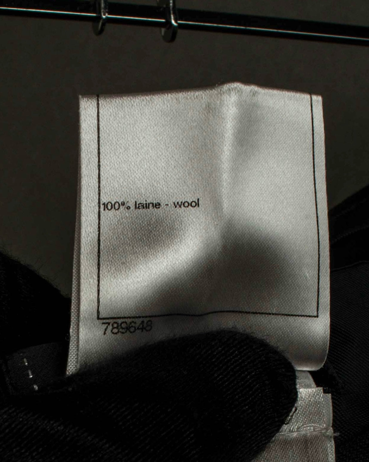 "CHANEL" Fringe design high waist straight cut slacks