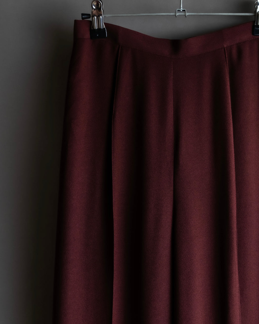 "JEAN PAUL GAULTIER" Beautiful drape burgundy wide slacks