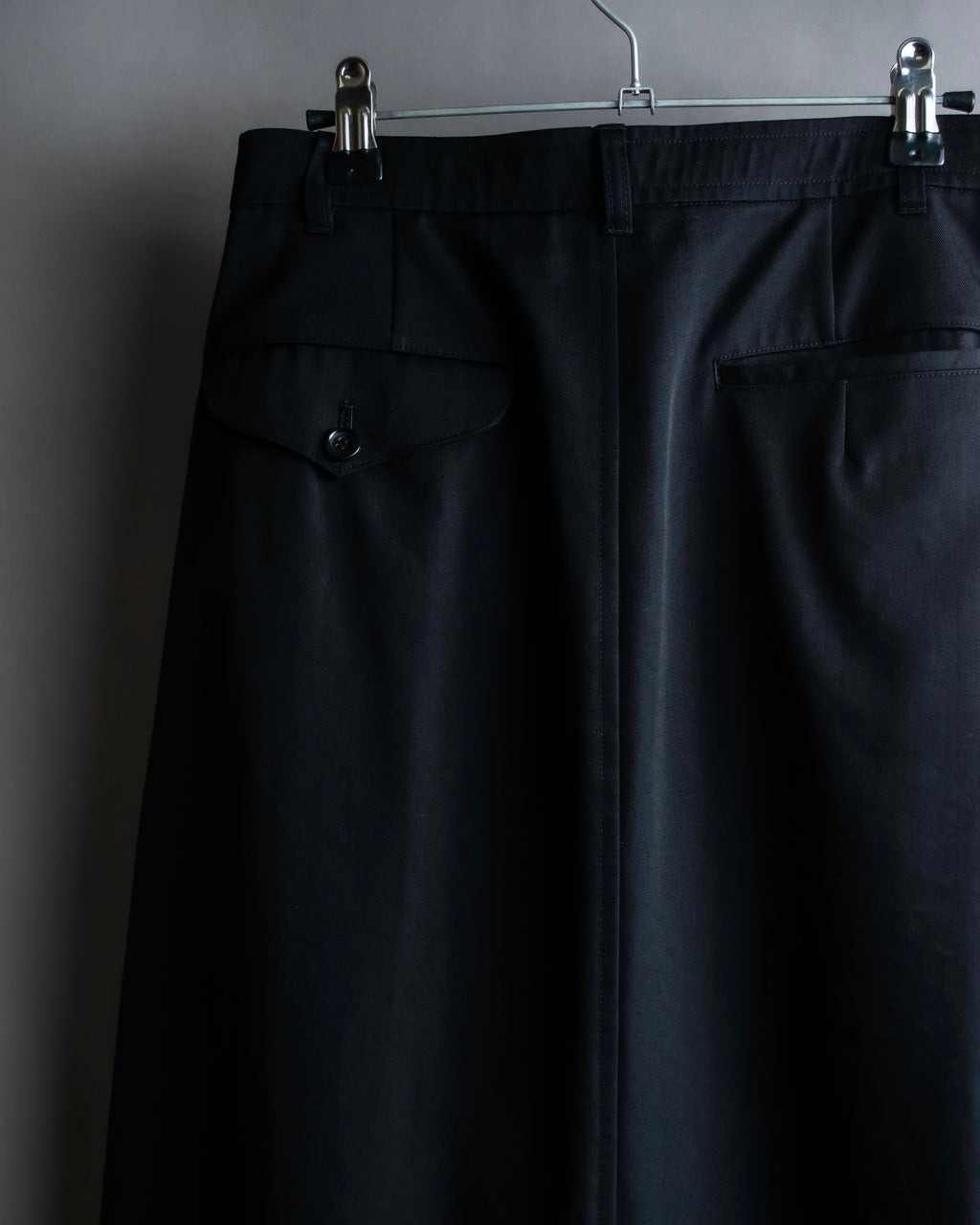 "COMME des GARCONS" Wool gabardine flare maxi length skirt