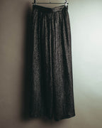 -SPECIAL- "Christian Dior" 00's Metallic silk blend fluid wide-leg trousers