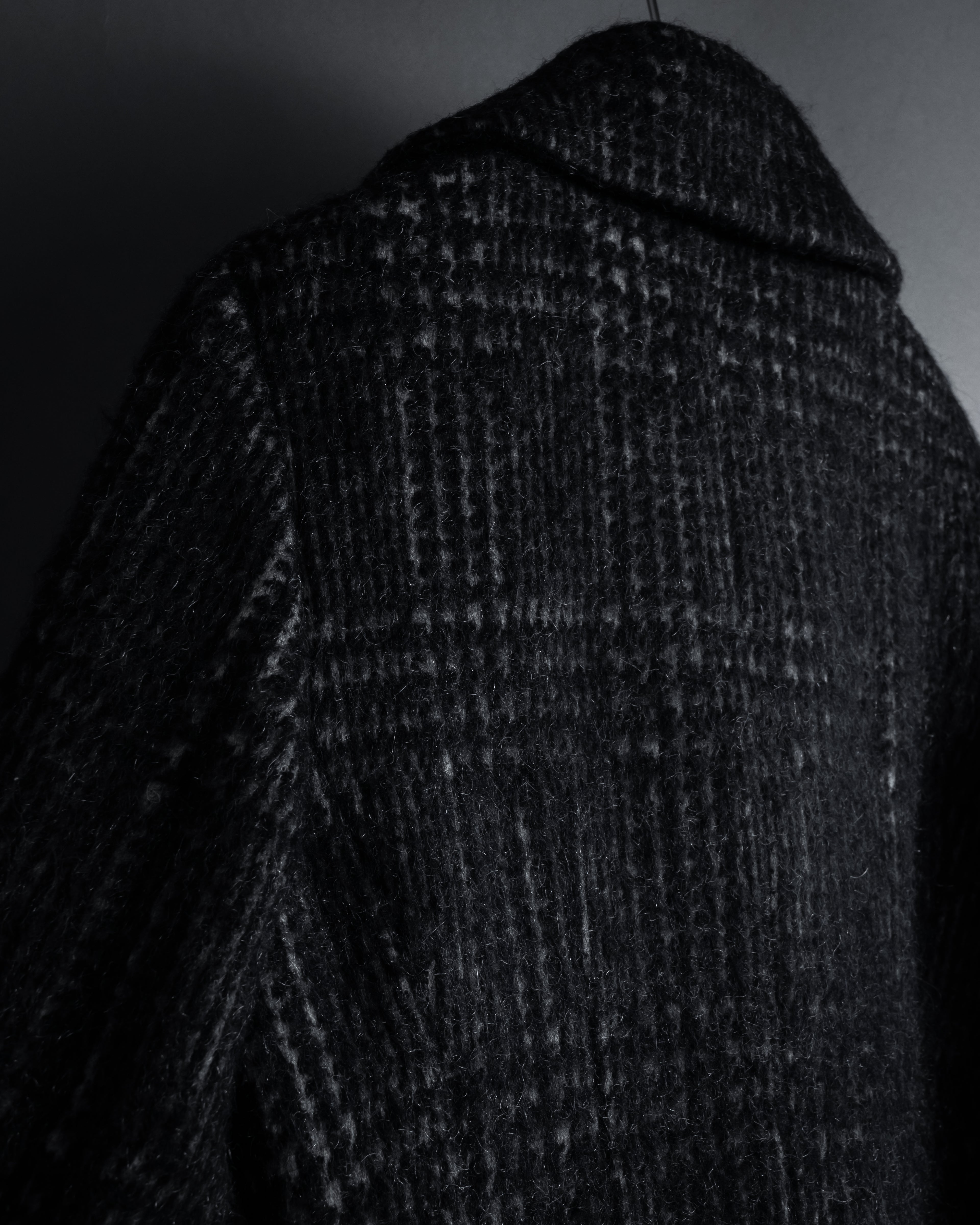 “MAX&Co.” Double-breasted houndstooth tweed coat