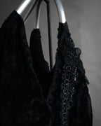 “COMME des GARÇONS” 2005 AW Velvet lace circle handle bag