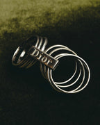 “Christian Dior” 00’s-10’s Silver 925 multi band logo ring