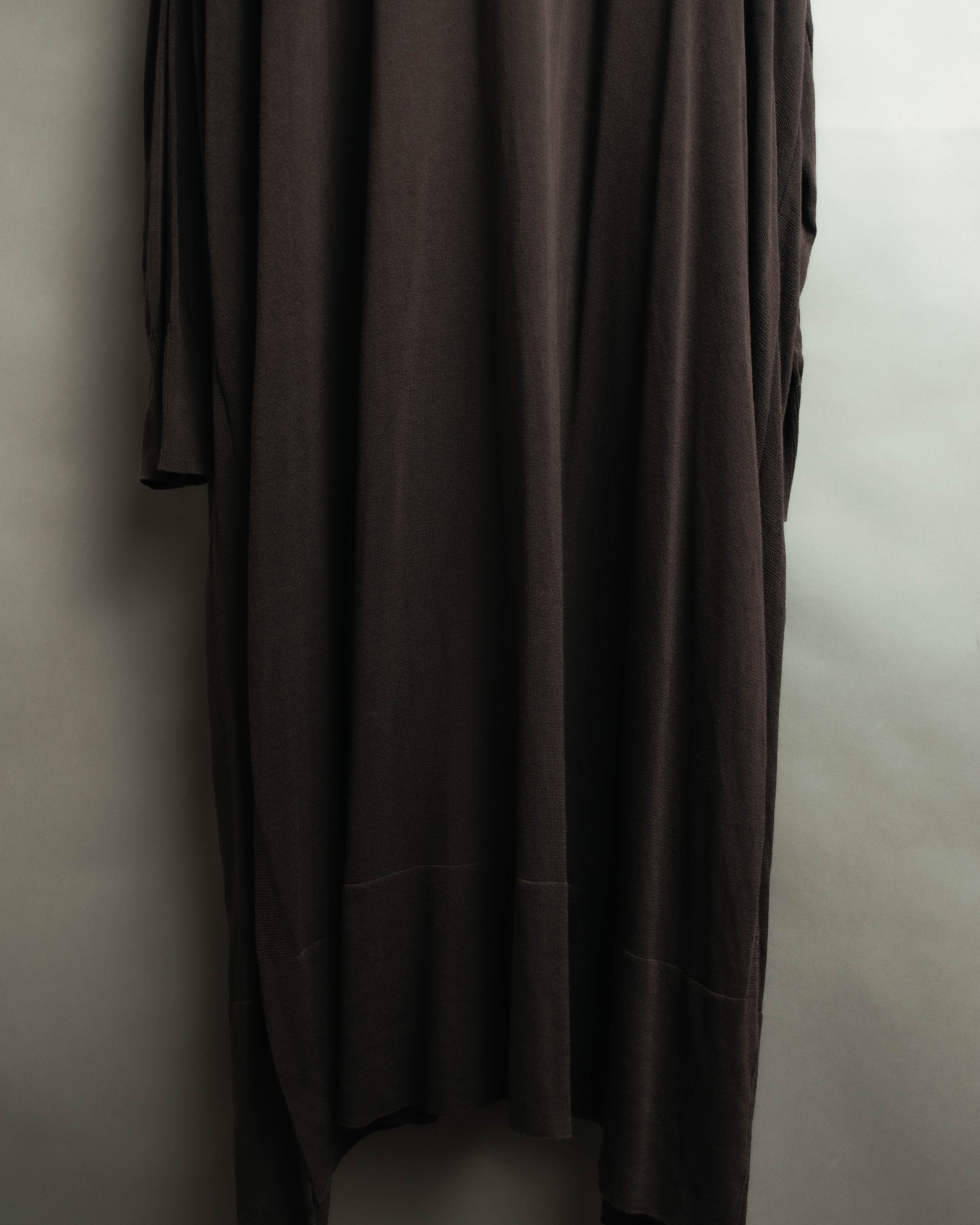 "Hermès" 00's Draped cotton silk long cardigan