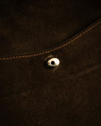 "GUCCI" 60’s-70’s suede and leather shoulder bag