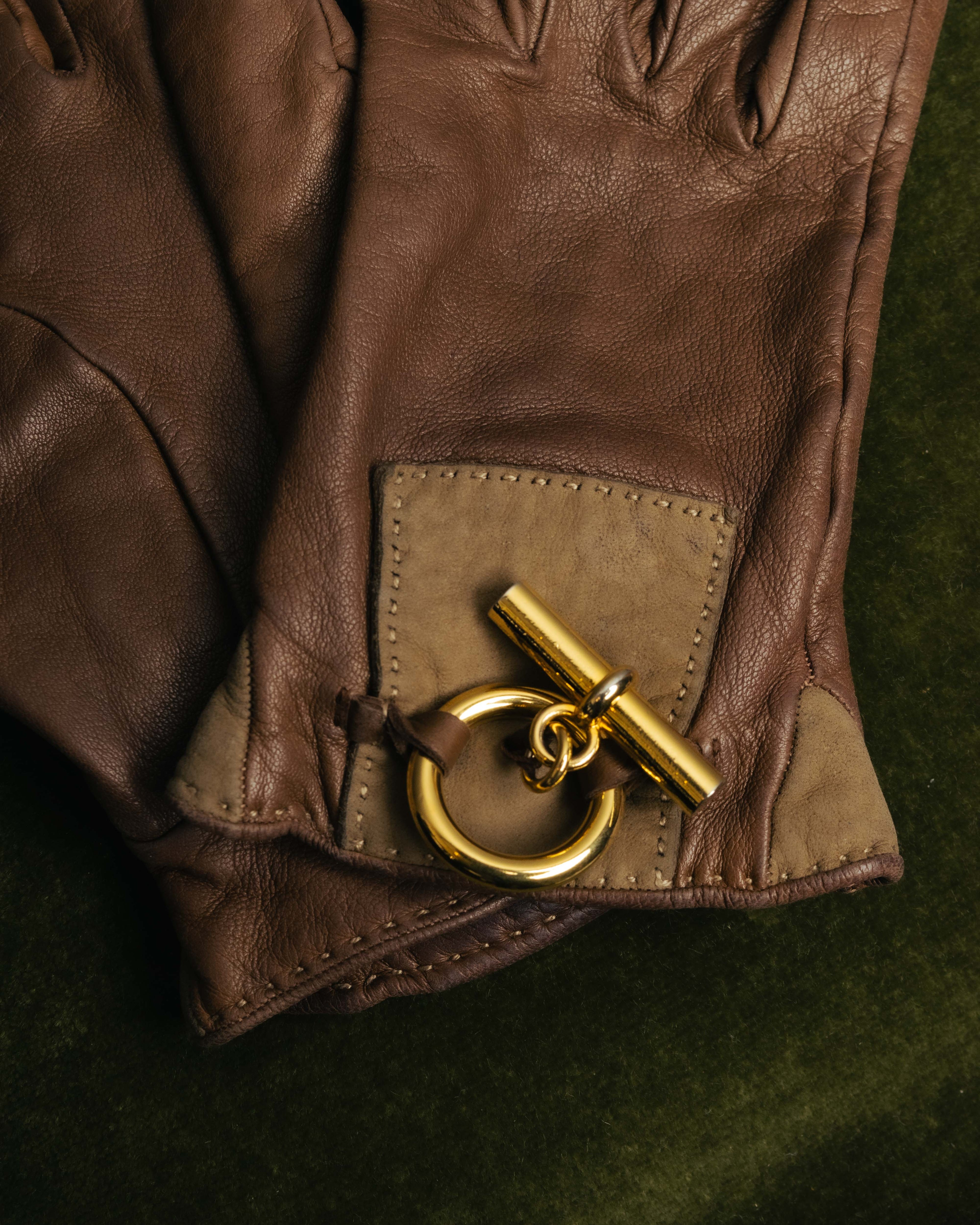 -SPECIAL- “HERMÈS” 80’s-90’s Chaine d’ancre leather gloves