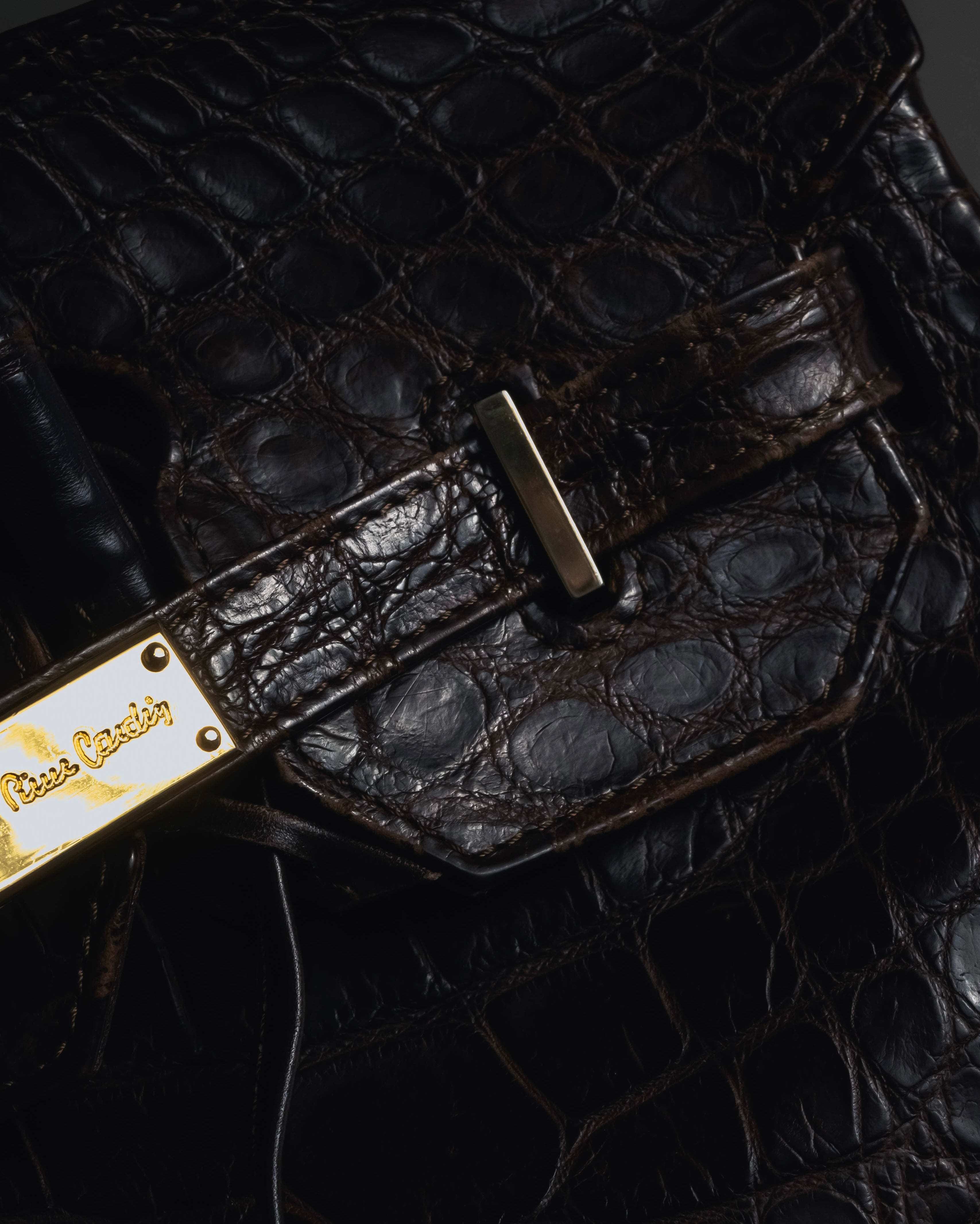 -SPECIAL- "Pierre Cardin"
90’s real crocodile leather top handle bag