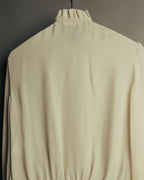 -SPECIAL- “VALENTINO” 1998-2008 Silk ruffled lace bow blouse