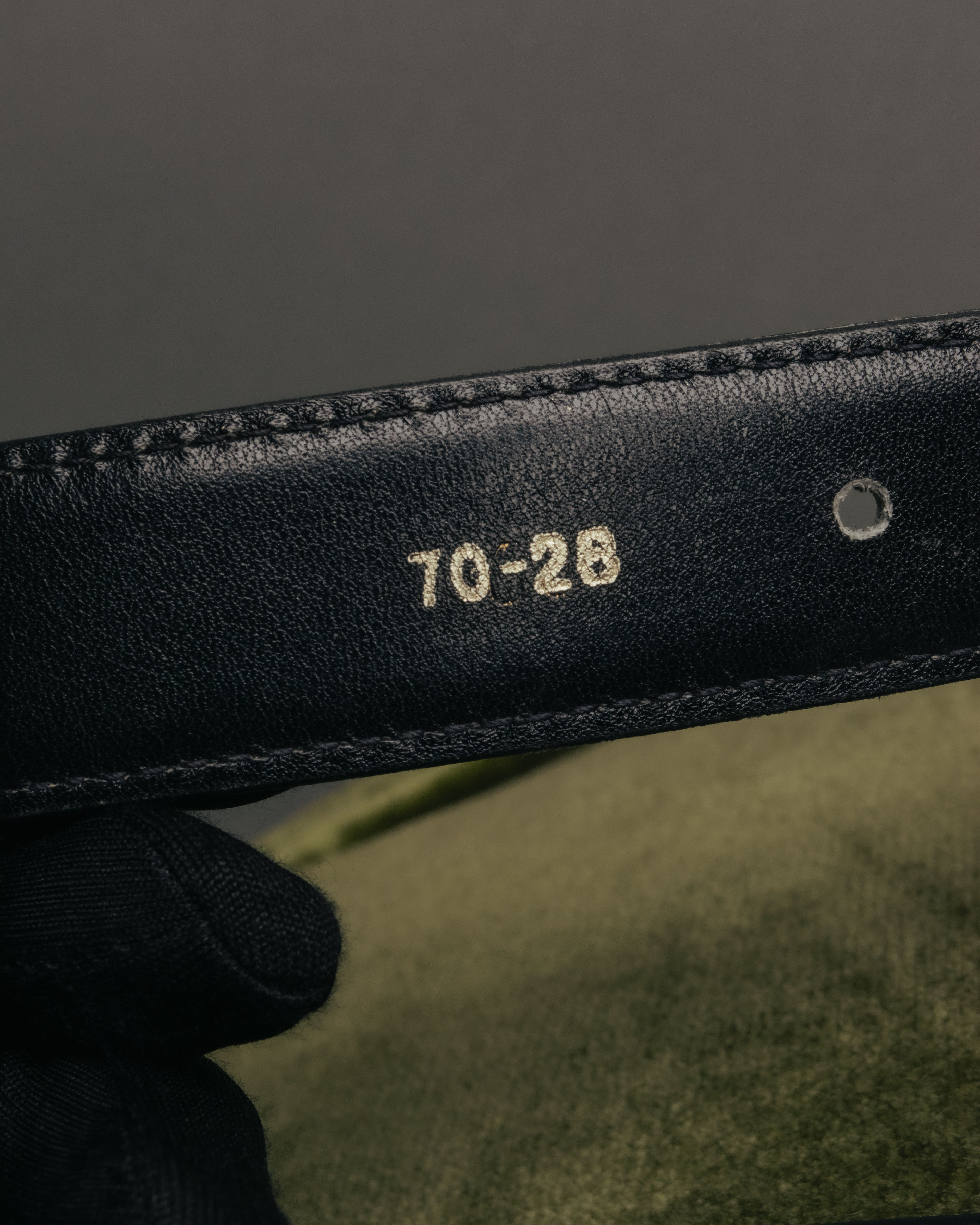 “CÉLINE” 70’s-80’s horsebit chain leather belt