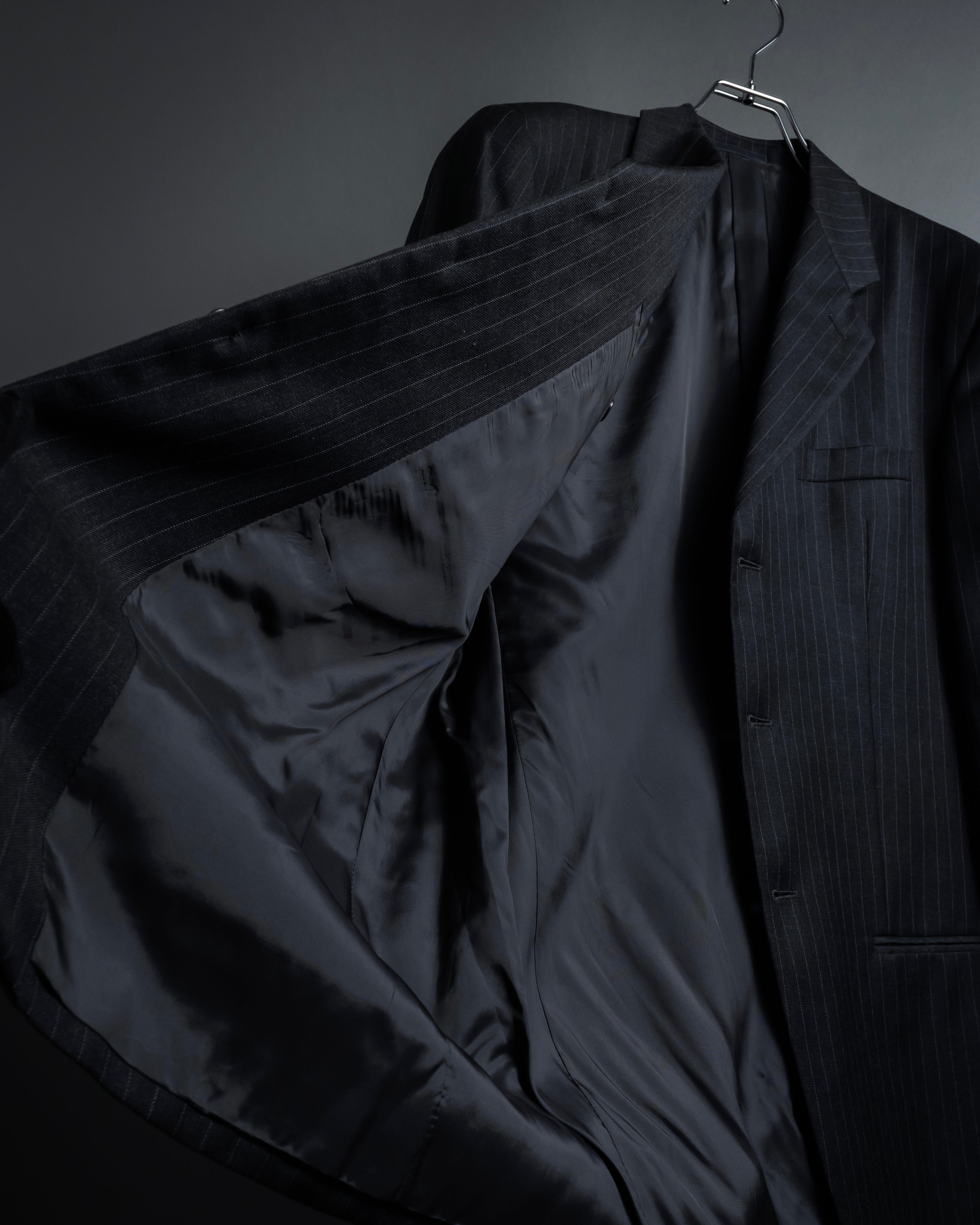 "ARMANI COLLEZIONI" Deep charcoal pinstripe set up