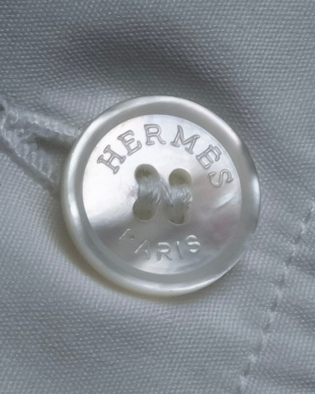 "HERMES" High-quality fine count cotton dress shirt