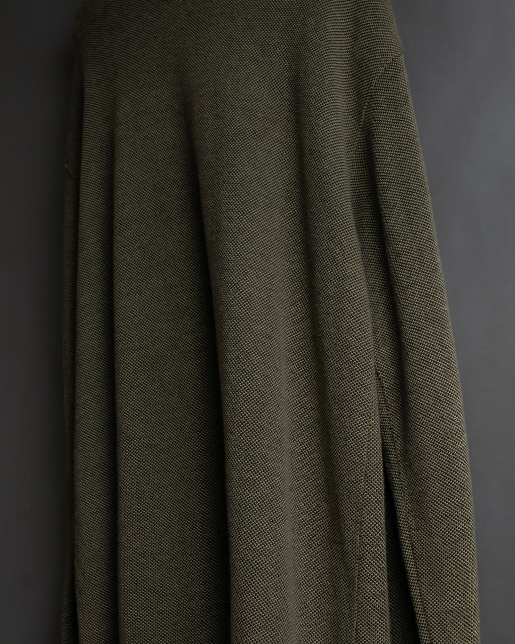 "Vintage herringbone long sleeve polo shirt"