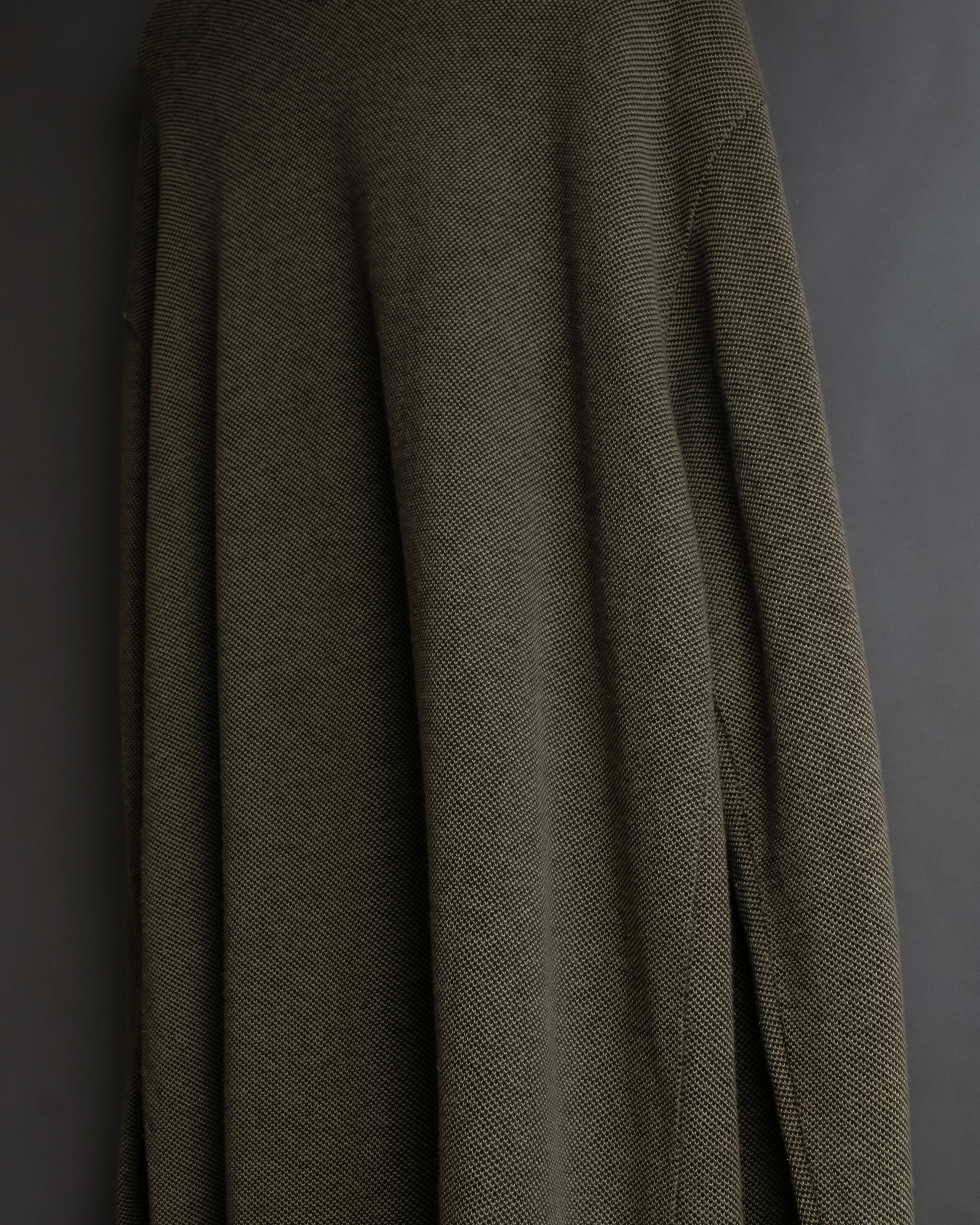 "Vintage herringbone long sleeve polo shirt"