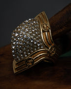 "GUCCI" Interlocking G rhinestone design dome-shaped ring
