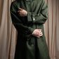 "BAVARIA LODEN" Vintage 2way stand collar wool long coat