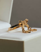 -SPECIAL- “Dior” 00’s-10’s Ribbon CD logo charm ring