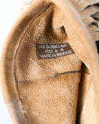 VINTAGE/ Fringe Detailed Suede High Heal Boots