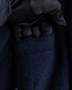 "BALENCIAGA" Peak lapel double-breasted chester coat