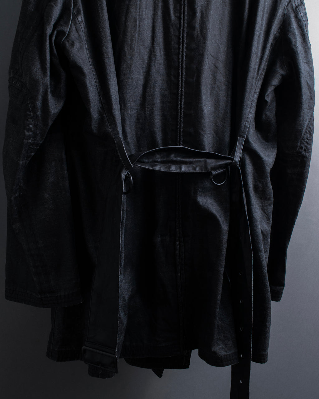 "JEAN PAUL GAULTIER" Firm finish double-zip belted mid-length coat