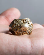 “Dior” Star-shaped pearl gold ring