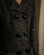 "Dolce & Gabbana" Double-breasted beautiful tweed long coat