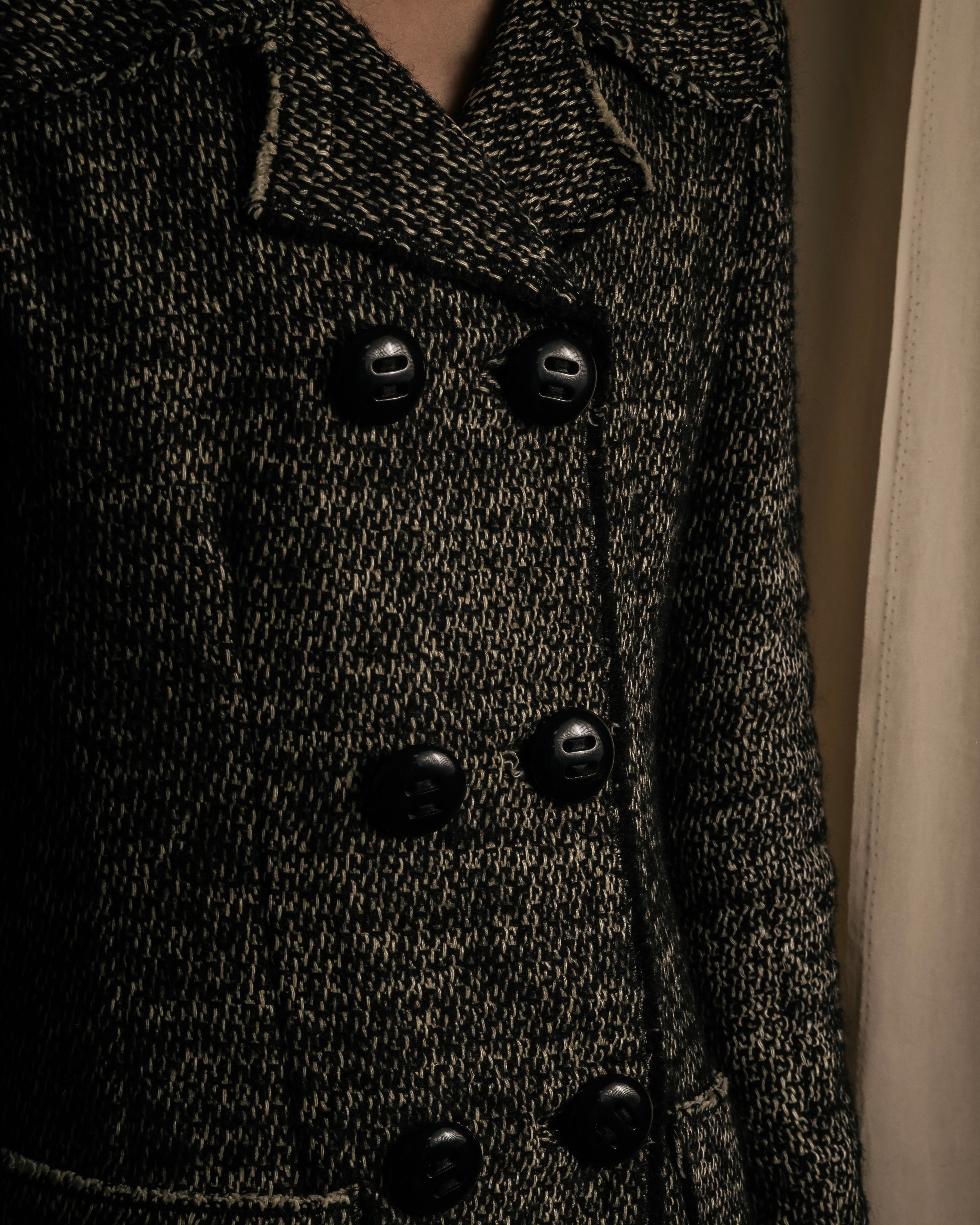 "Dolce & Gabbana" Double-breasted beautiful tweed long coat
