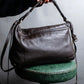 "Sergio Rossi" Stud design horizontal leather 2way shoulder bag