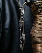 "Salvatore Ferragamo" silver gangini logo chain bracelet