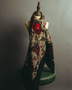 "Christian Dior" 80's-90's Floral paisley patterned large scarf