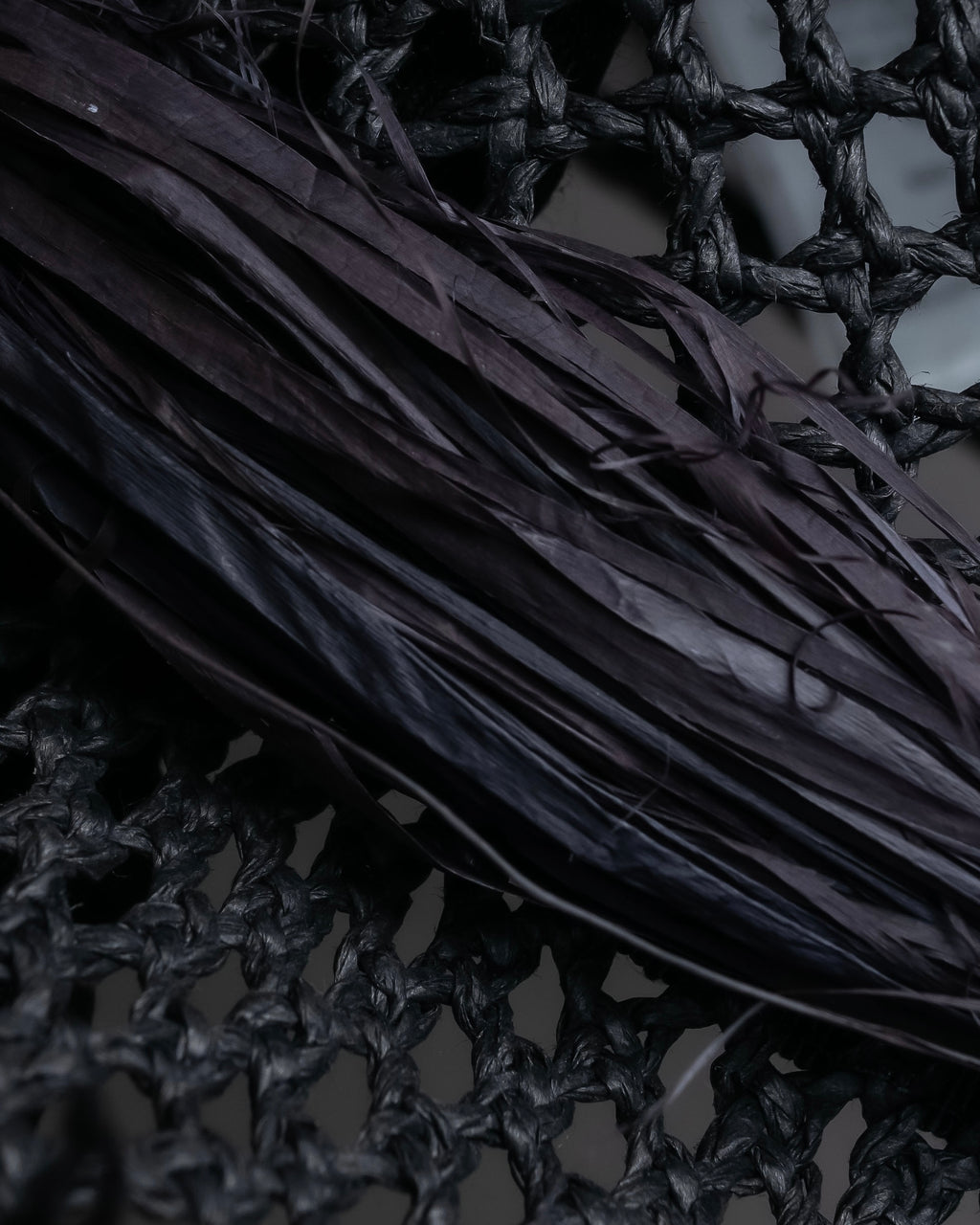 "Christian Dior" Raffia ribbon design paper fiber hat