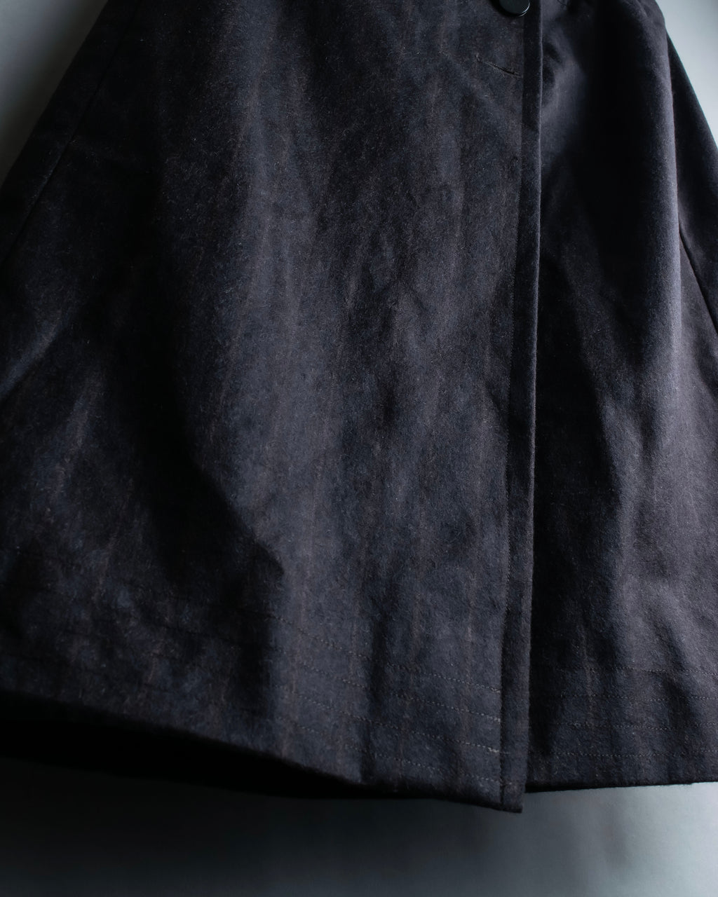 "CHANEL" Shadow stripe midi wrap skirt