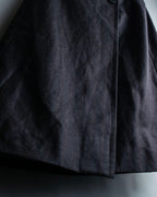 "CHANEL" Shadow stripe midi wrap skirt