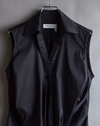"Yves Saint Laurent Rive Gauche"
Twisted front sleeveless shirt