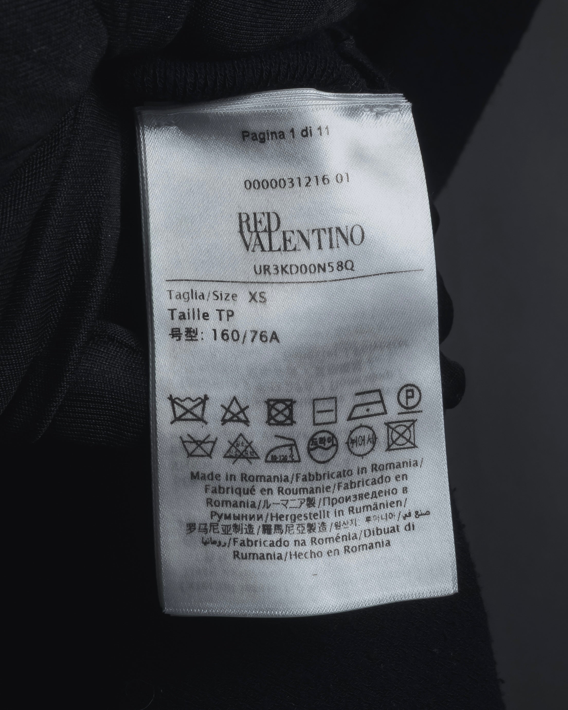 "RED VALENTINO" Lace bib knit tunic dress