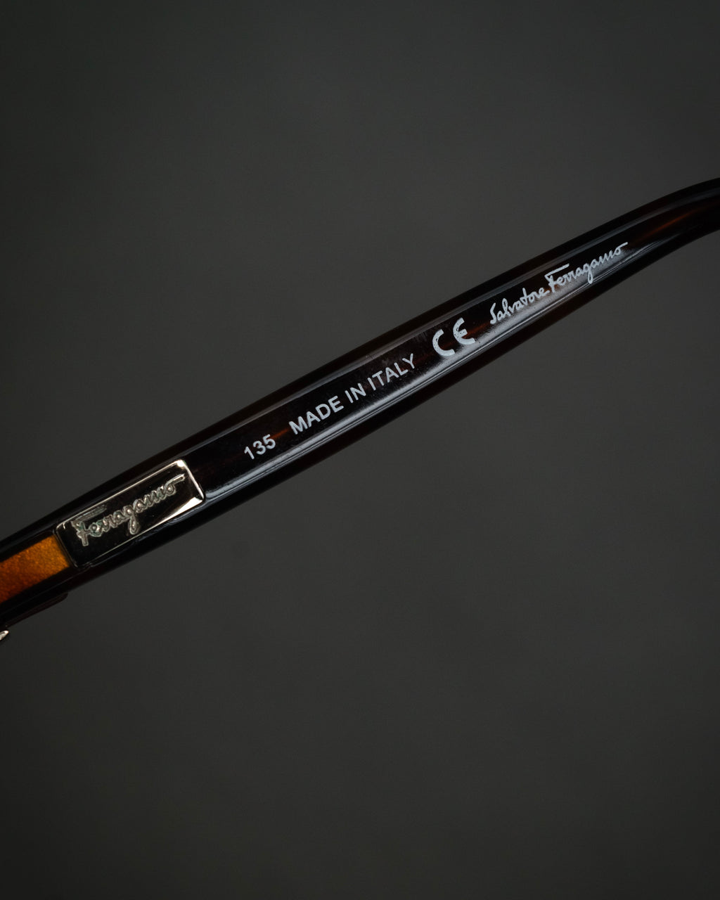 “Salvatore Ferragamo” 2010’s Havana acetate oversized sunglasses