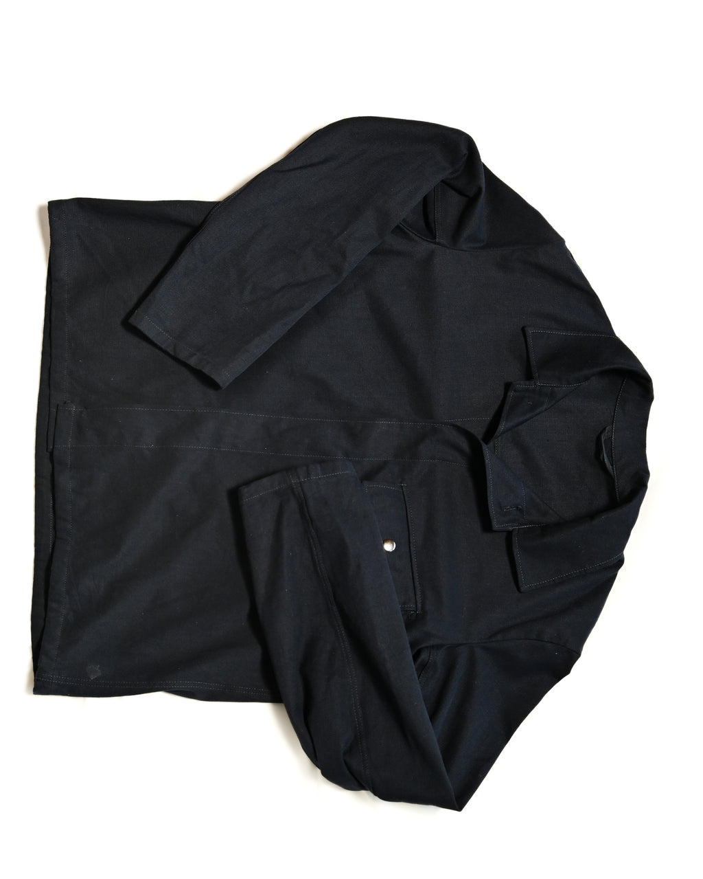 VINTAGE
/ Box Silhouette Cotton Jacket Navy
